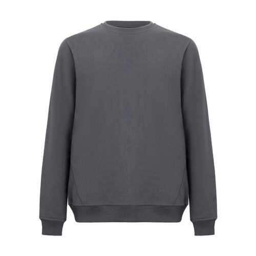 Recycle Sıfır Yaka Antrasit Sweatshirt