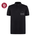 Recycle Polo Yaka Siyah Tişört