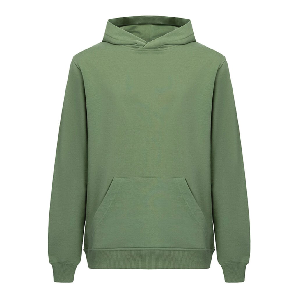 Recycle Kapüşonlu Haki Sweatshirt