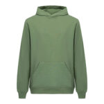 Recycle Kapüşonlu Haki Sweatshirt