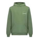 Recycle Kapüşonlu Haki Sweatshirt