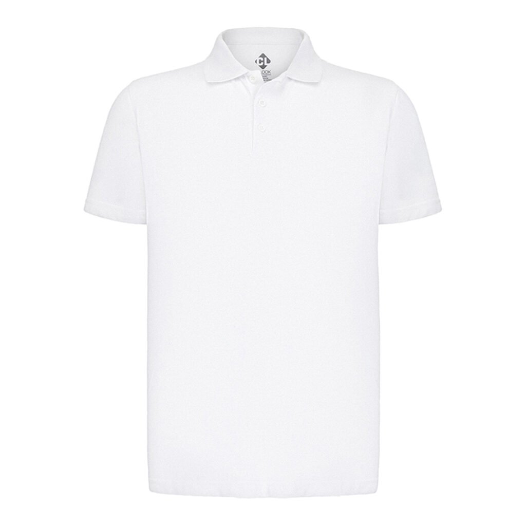 Recycle Polo Yaka Beyaz Tişört