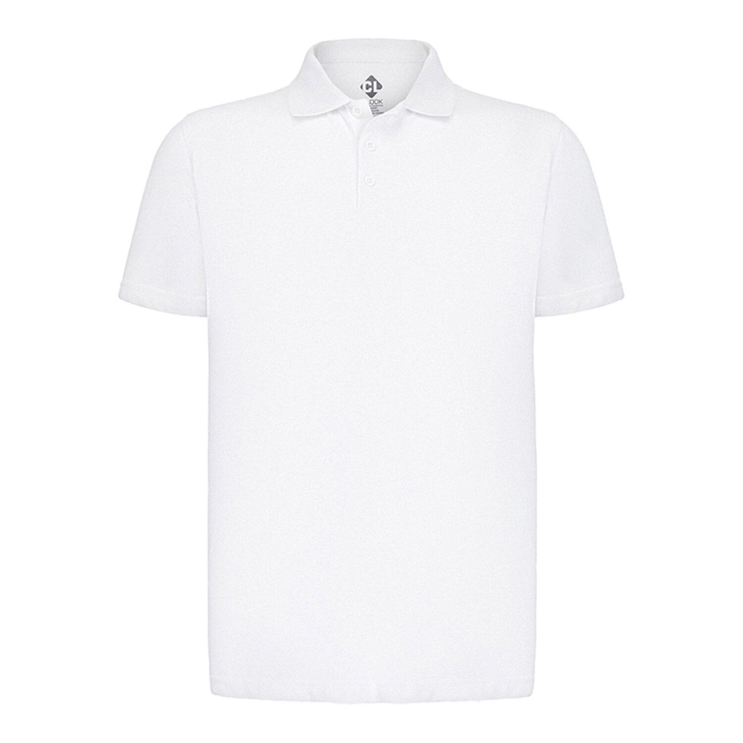 Recycle Polo Yaka Beyaz Tişört