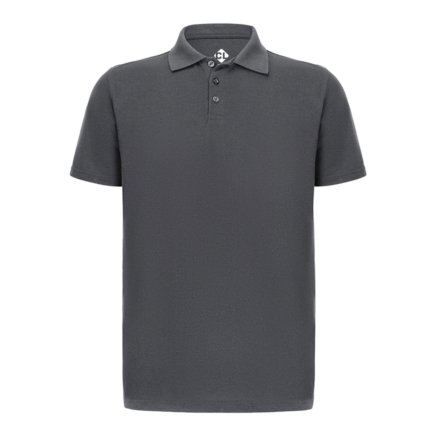 Recycle Polo Yaka Gri Tişört