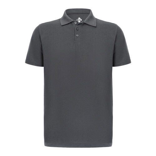 Recycle Polo Yaka Gri Tişört