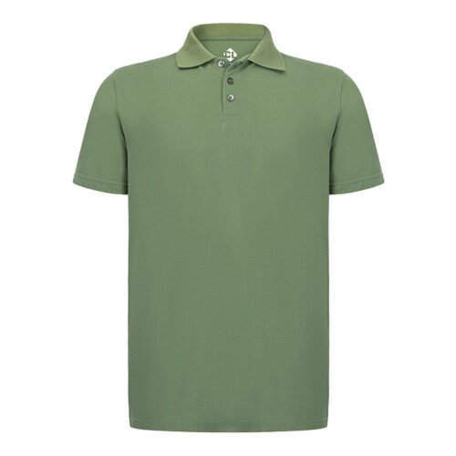 Recycle Polo Yaka Haki Tişört