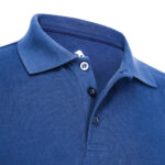 Recycle Polo Yaka İndigo Tişört