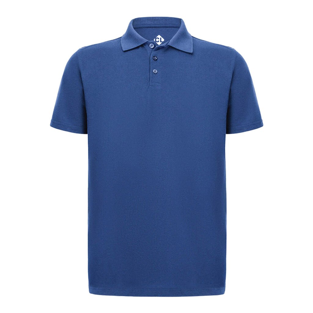 Recycle Polo Yaka İndigo Tişört