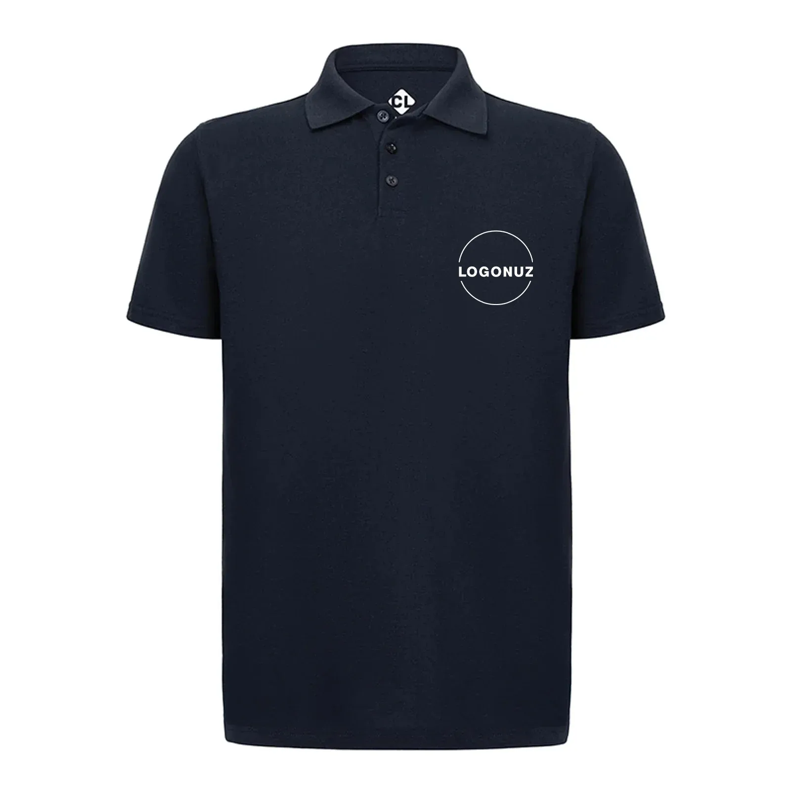 recycle-polo-yaka-lacivert-tisort-gorseli-4-3 Recycle Polo Yaka Lacivert Tişört - Görsel 1