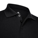 Recycle Polo Yaka Siyah Tişört