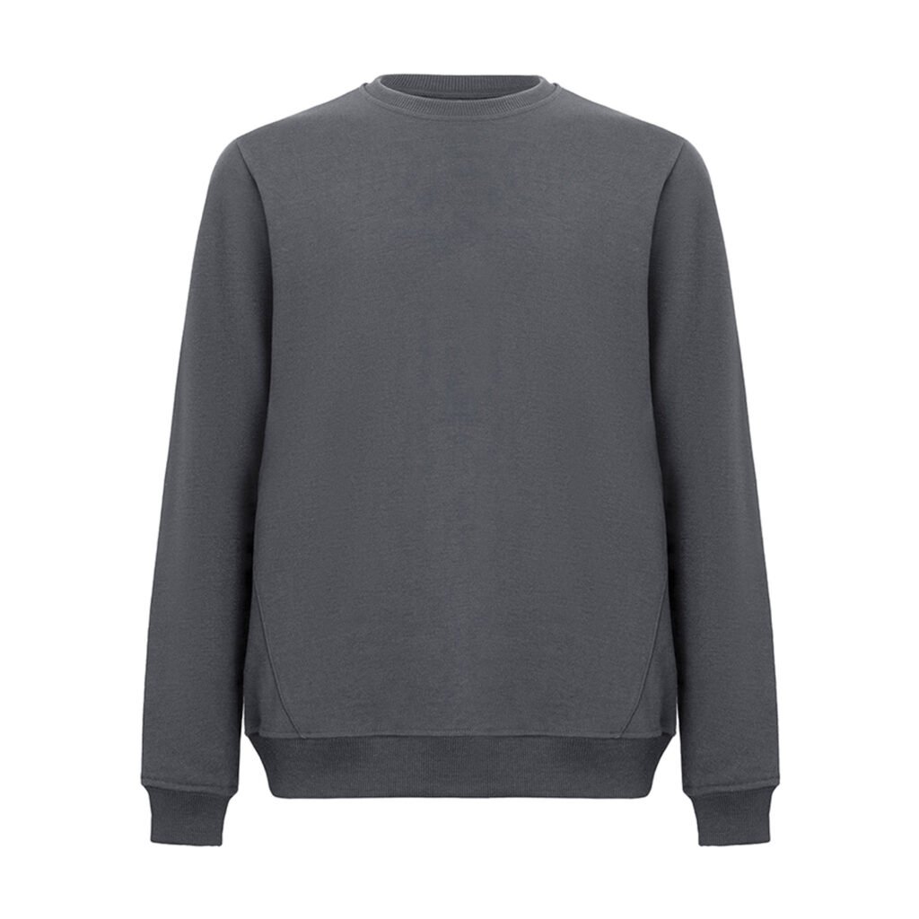Recycle Sıfır Yaka Antrasit Sweatshirt