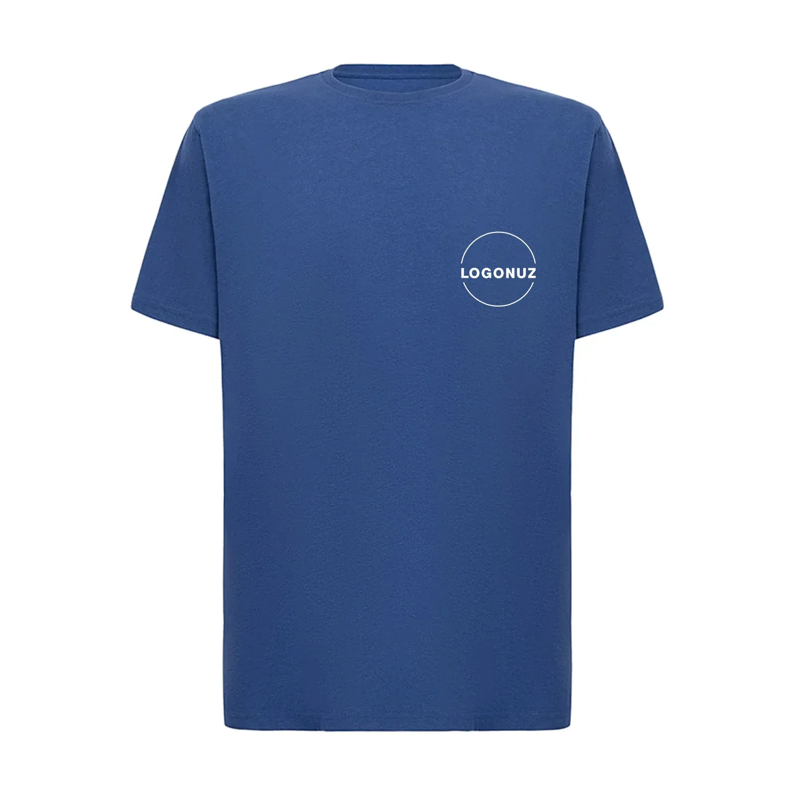 recycle-sifir-yaka-indigo-tisort-gorseli-5-4 Recycle Sıfır Yaka İndigo Tişört - Görsel 1
