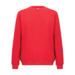 Recycle Sıfır Yaka Kırmızı Sweatshirt