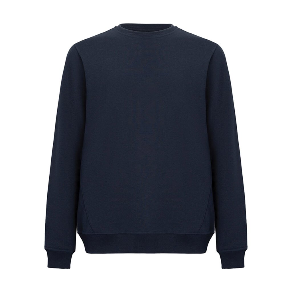 Recycle Sıfır Yaka Lacivert Sweatshirt