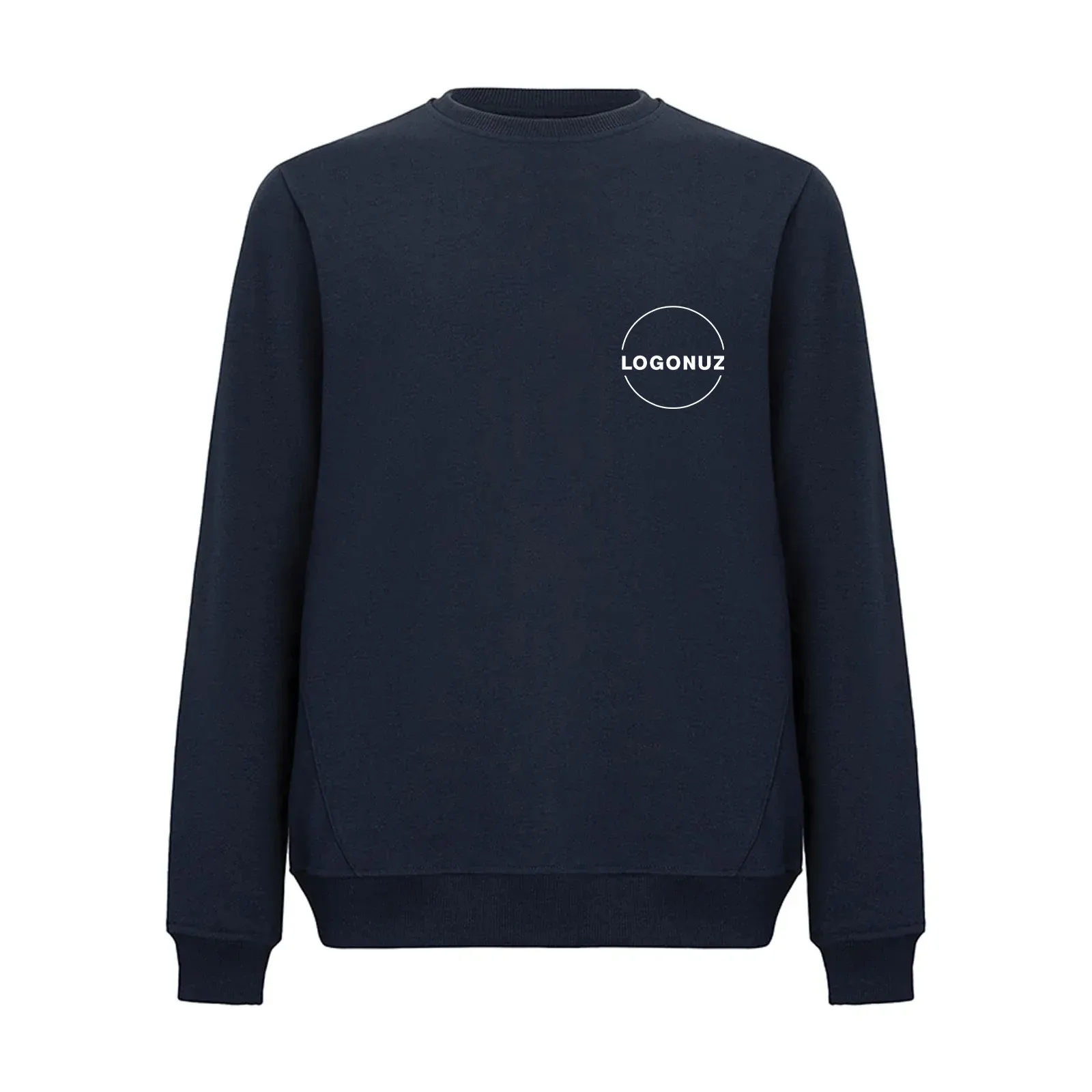 recycle-sifir-yaka-lacivert-sweatshirt-gorseli-4-3 Recycle Sıfır Yaka Lacivert Sweatshirt - Görsel 1