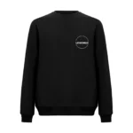 Recycle Sıfır Yaka Siyah Sweatshirt