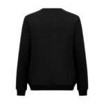 Recycle Sıfır Yaka Siyah Sweatshirt