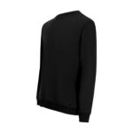 Recycle Sıfır Yaka Siyah Sweatshirt