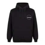 Recycle Kapüşonlu Siyah Sweatshirt