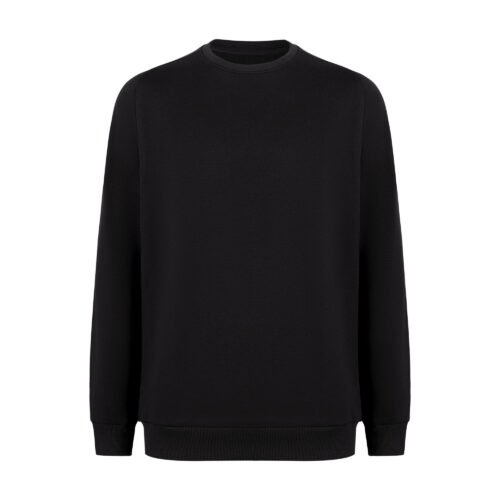 Sıfır Yaka Siyah Sweatshirt