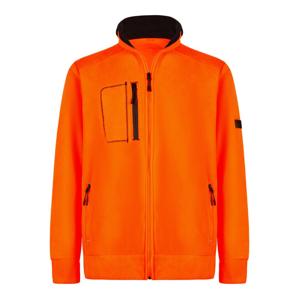 Kapitone Neon Turuncu Polar Ceket