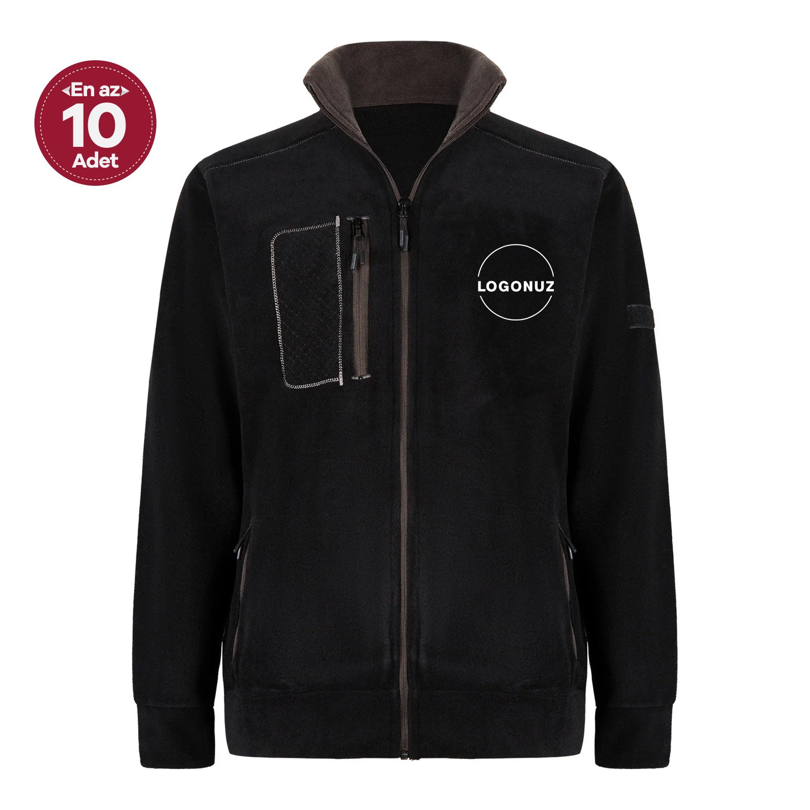 kapitone-siyah-polar-ceket-gorseli-3 Kapitone Siyah Polar Ceket - Görsel 1