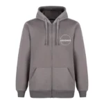 Kapüşonlu Fermuarlı Füme Sweatshirt