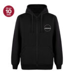 Kapüşonlu Fermuarlı Siyah Sweatshirt