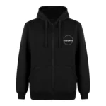 Kapüşonlu Fermuarlı Siyah Sweatshirt