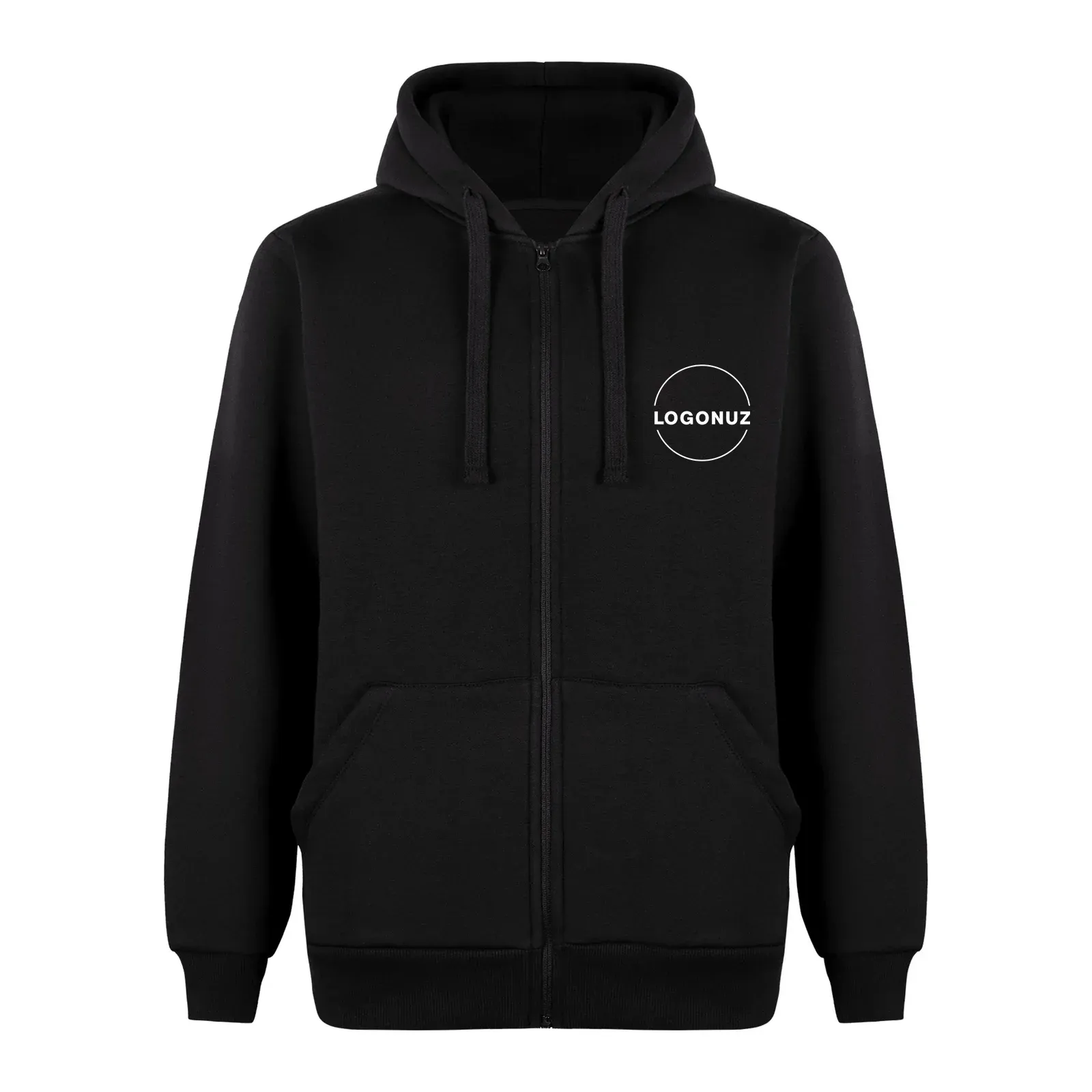 kapusonlu-fermuarli-siyah-sweatshirt-gorseli-3-3 Kapüşonlu Fermuarlı Siyah Sweatshirt - Görsel 1