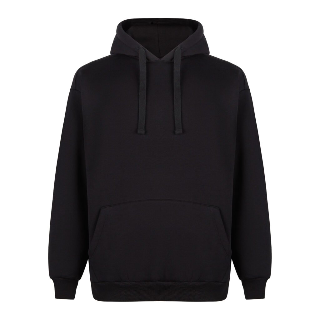 Kapüşonlu Siyah Oversize Sweatshirt