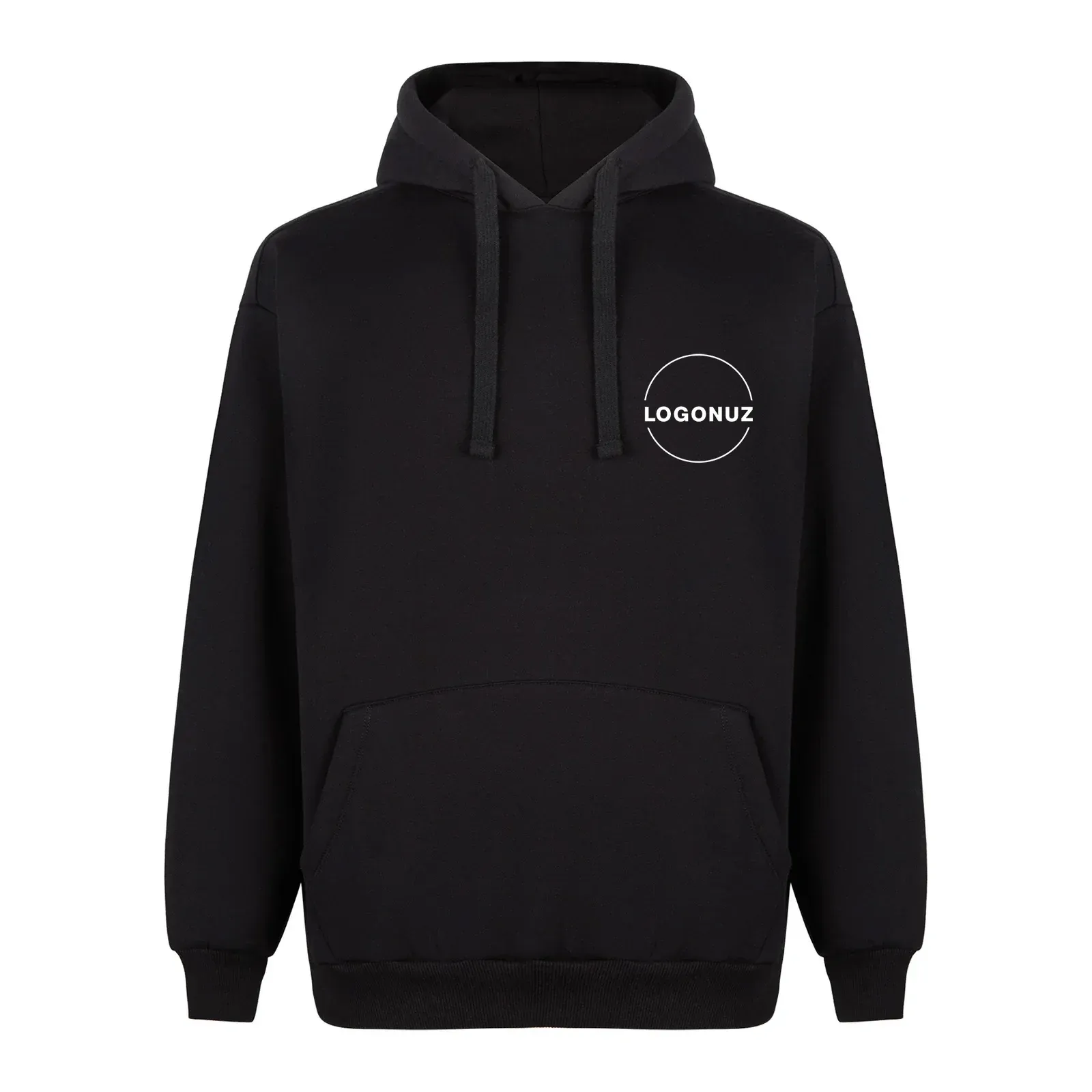kapusonlu-siyah-oversize-sweatshirt-gorseli-3-4 Kapüşonlu Siyah Sweatshirt - Görsel 1