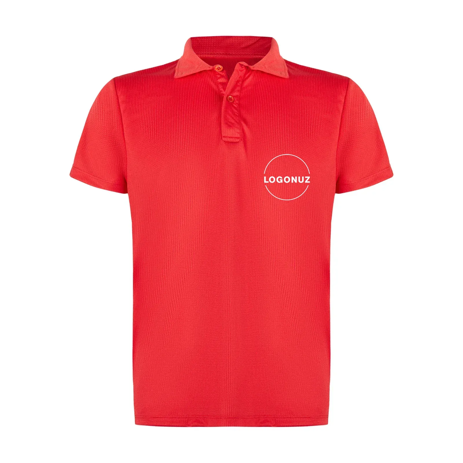 polo-yaka-kirmizi-climacool-tisort-gorseli-3-3 Polo Yaka Kırmızı Climacool Tişört - Görsel 1