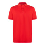 Polo Yaka Kırmızı Pamuklu Tişört