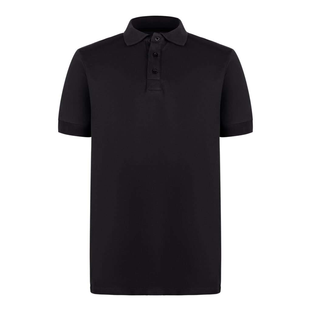 Polo Yaka Siyah Pamuklu Tişört