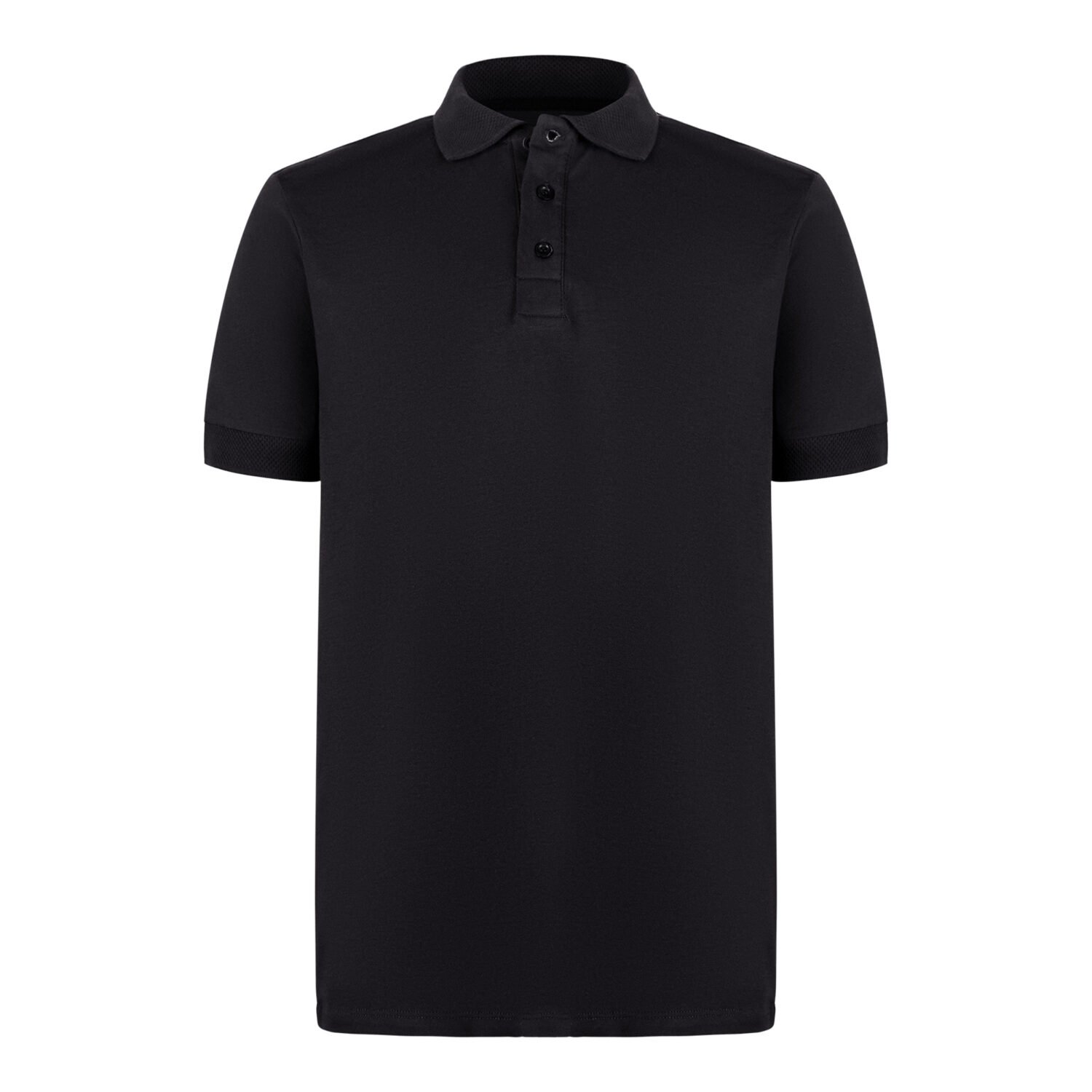 Polo Yaka Siyah Pamuklu Tişört