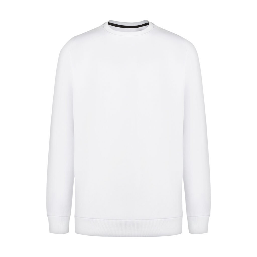 Sıfır Yaka Beyaz Sweatshirt