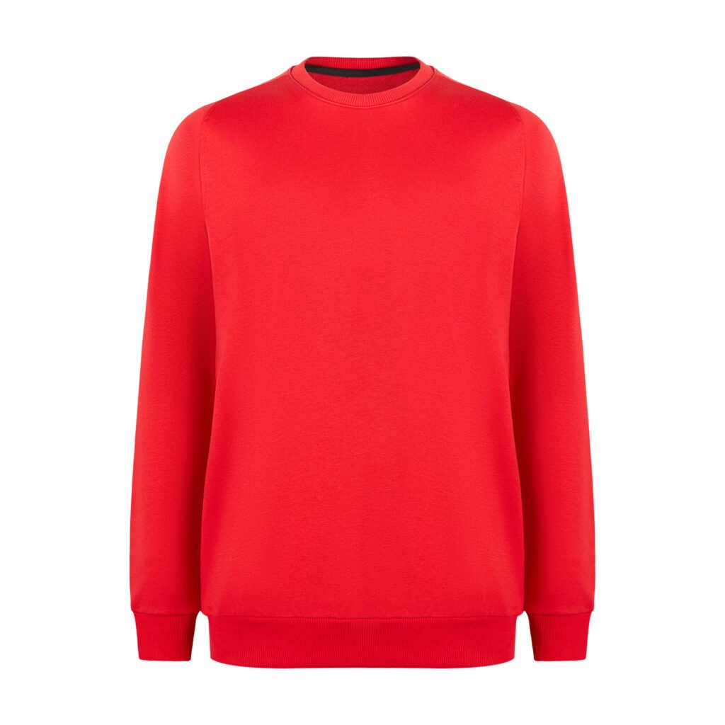 Sıfır Yaka Kırmızı Sweatshirt