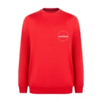 Sıfır Yaka Kırmızı Sweatshirt