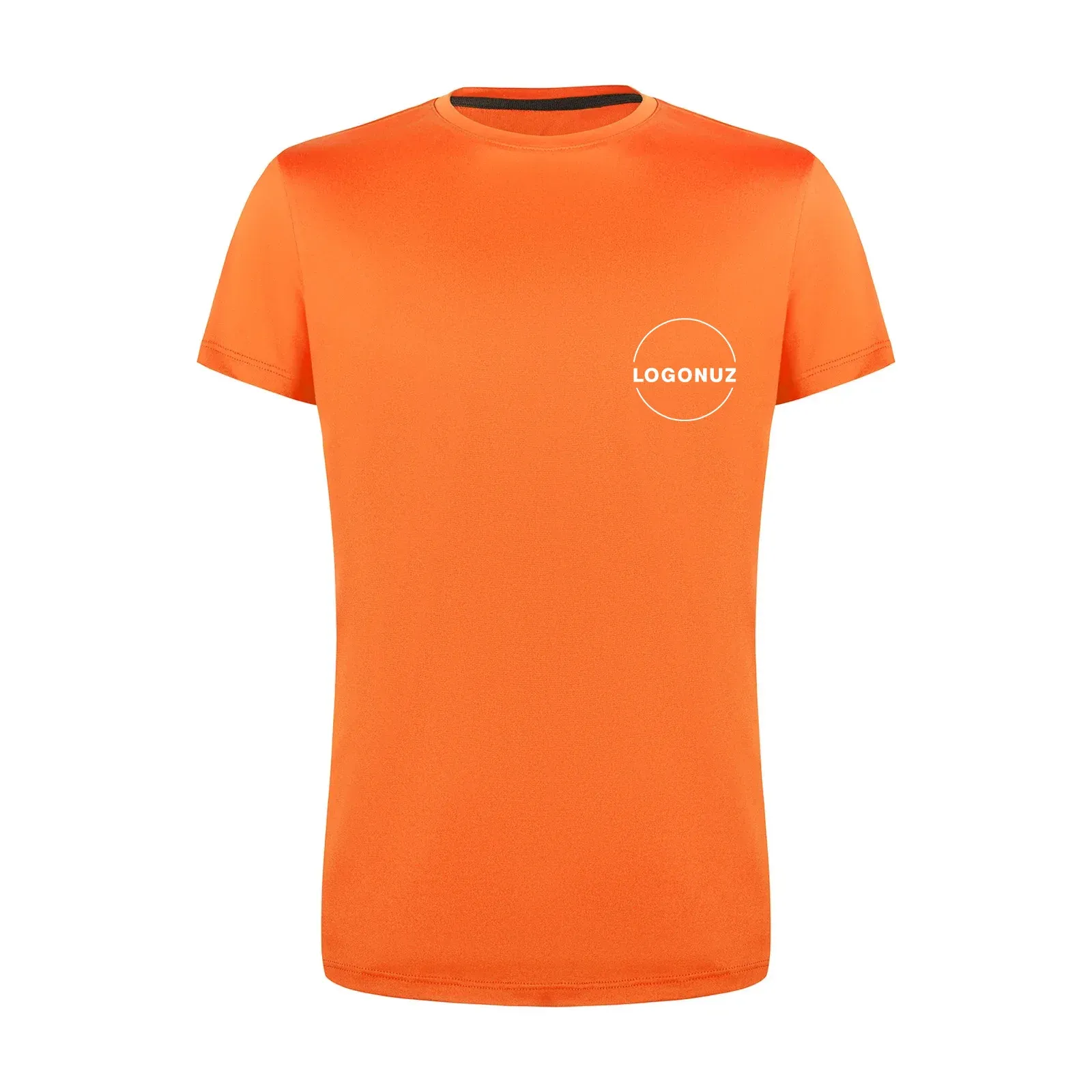 sifir-yaka-neon-turuncu-climacool-tisort-gorseli-3-3 Sıfır Yaka Neon Turuncu Climacool Tişört - Görsel 1