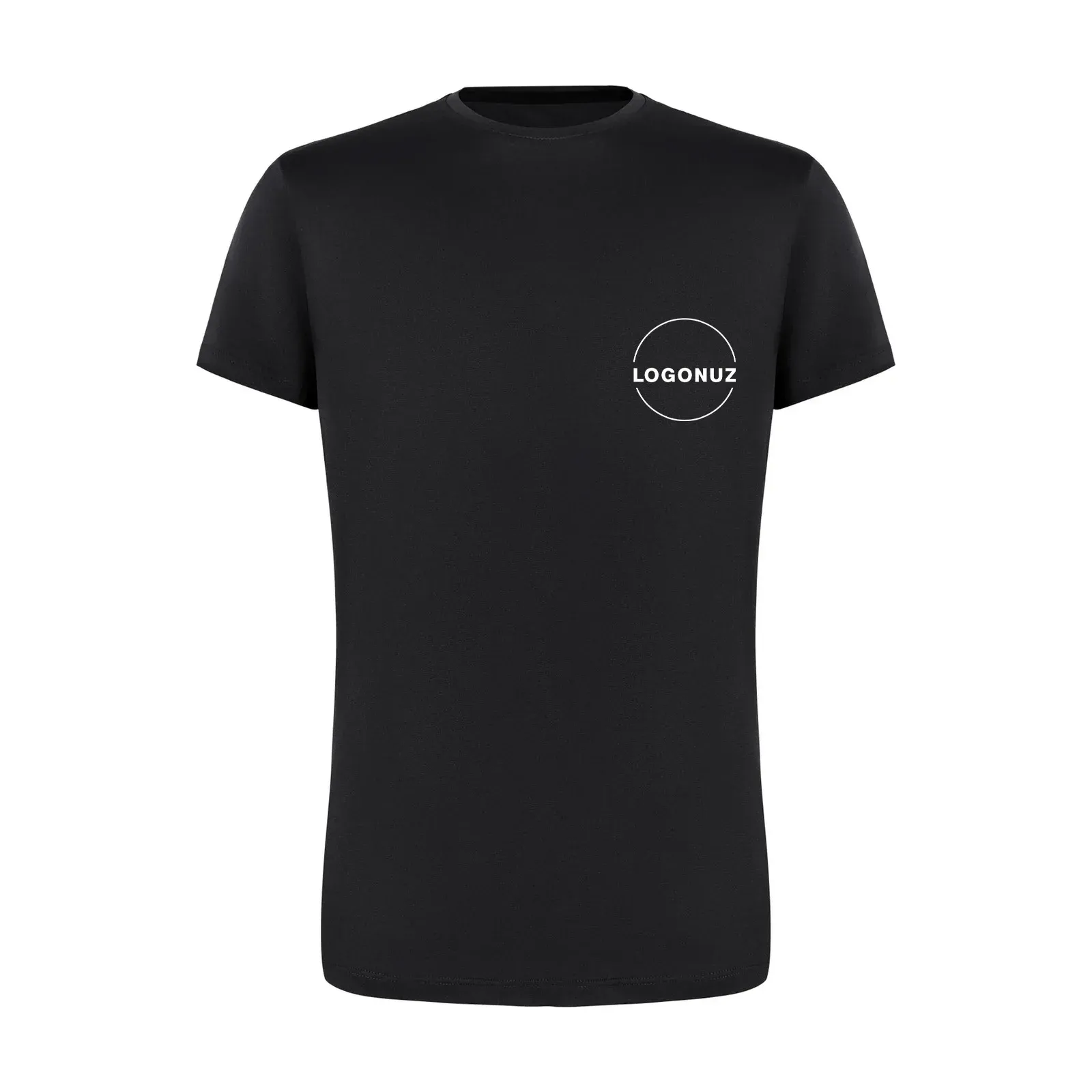 sifir-yaka-siyah-climacool-tisort-gorseli-3-3 Sıfır Yaka Siyah Climacool Tişört - Görsel 1