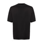 Sıfır Yaka Siyah Oversize Tişört