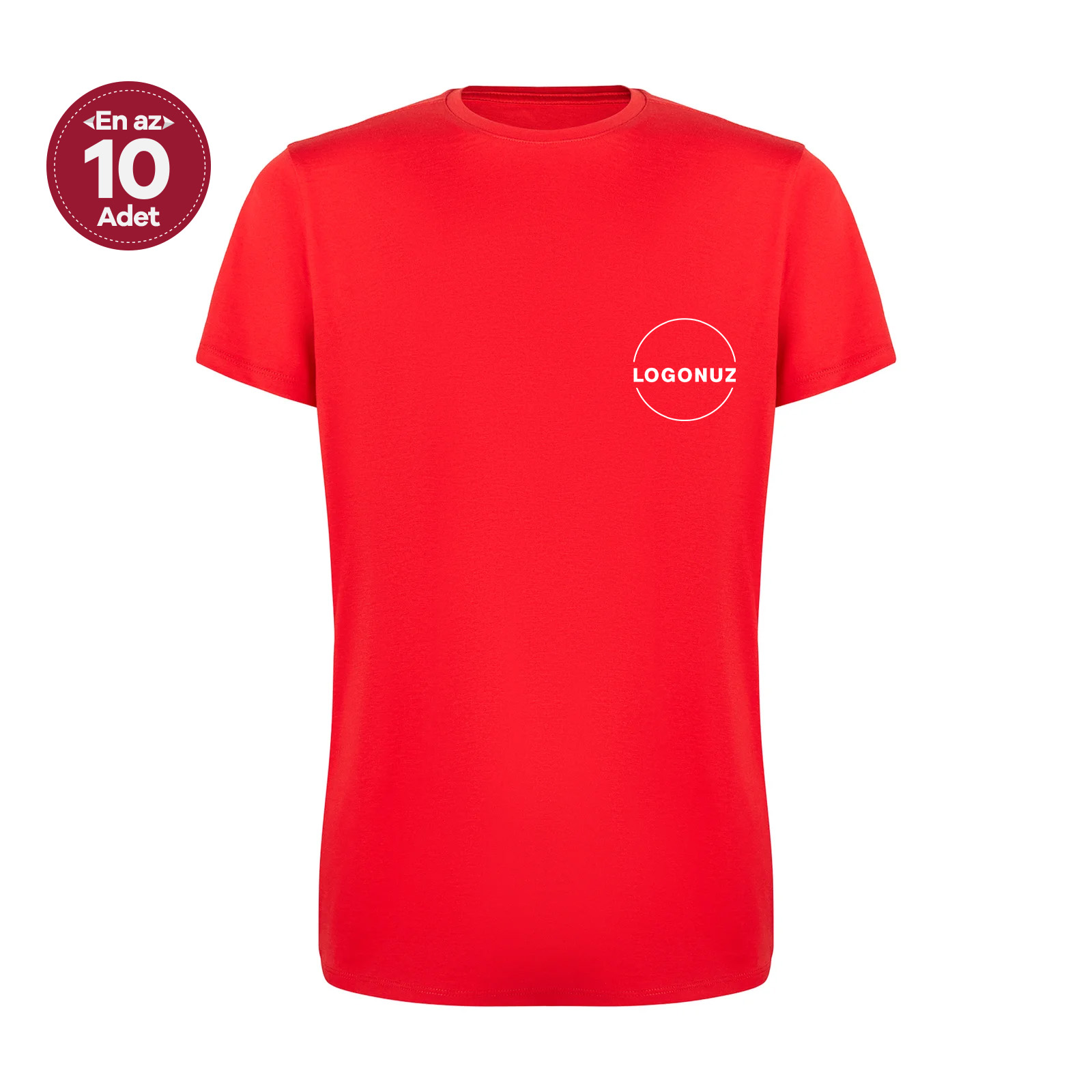 sifir-yaka-siyah-pamuklu-tisort-gorseli-5 Sıfır Yaka Kırmızı Pamuklu Tişört - Görsel 1