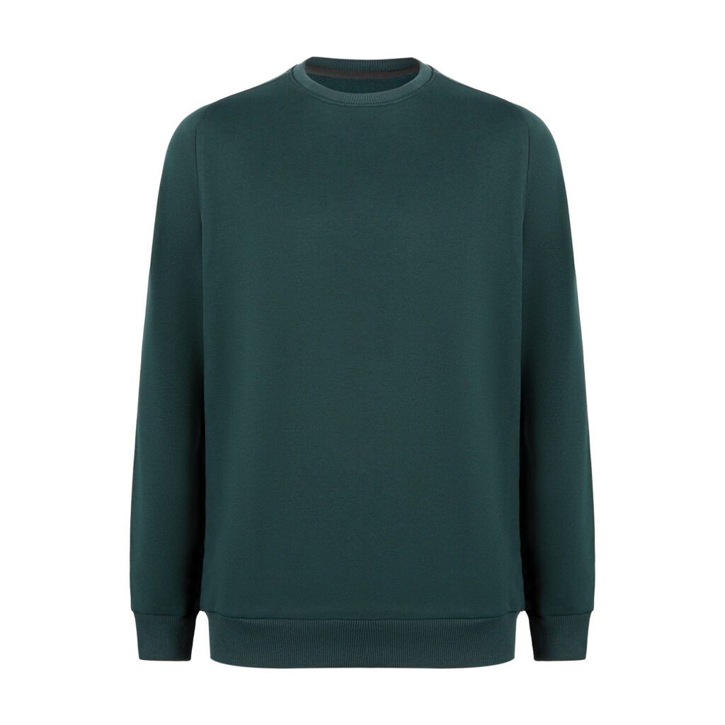 Sıfır Yaka Yeşil Sweatshirt