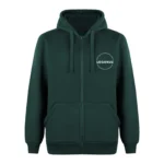 Kapüşonlu Fermuarlı Yeşil Sweatshirt