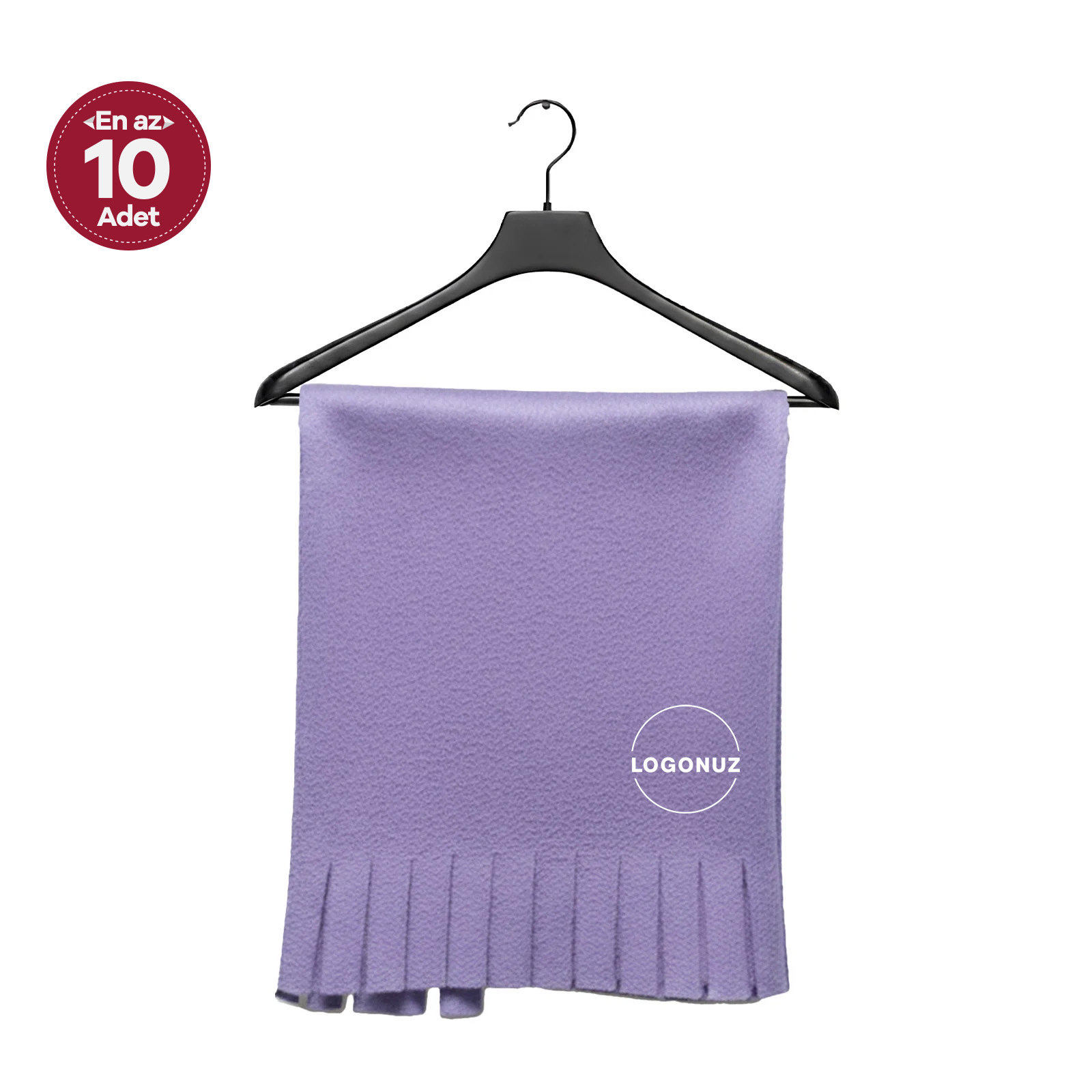 1037-1 Açık Mor Polar Şal 1037 - Görsel 1