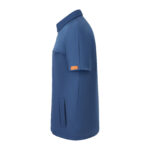 Lacivert Erkek Gizli Fermuarlı Gömlek Yaka Doktor ve Hemşire Cerrahi Forması Üst - Görsel 3