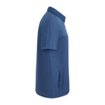 Lacivert Erkek Gizli Fermuarlı Gömlek Yaka Doktor ve Hemşire Cerrahi Forması Üst - Görsel 5