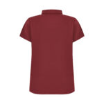 Bordo Kadın Gizli Fermuar Yan Cepli  Polo Yaka Doktor ve Hemşire Cerrahi Forma Üst - Görsel 4