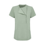 Çağla Yeşili Kadın Özel Yaka Gizli Fermuarlı Doktor Ve Hemşire Cerrahi Forması Üst - Görsel 2